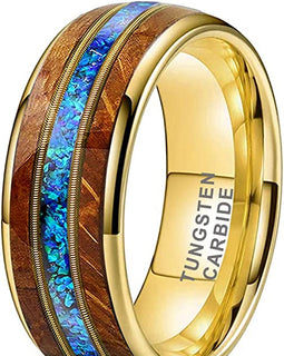 Gold Tungsten Rings for Men Women
