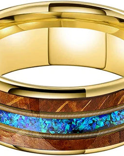 Gold Tungsten Rings for Men Women